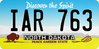 ND license plate IAR763