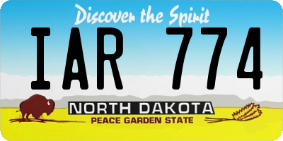ND license plate IAR774