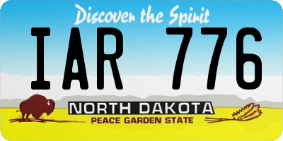 ND license plate IAR776