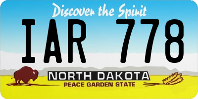 ND license plate IAR778