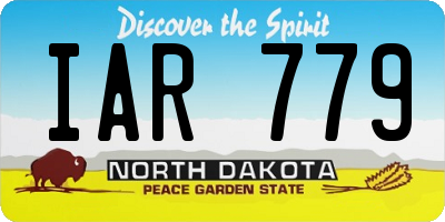 ND license plate IAR779