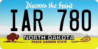 ND license plate IAR780