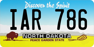 ND license plate IAR786