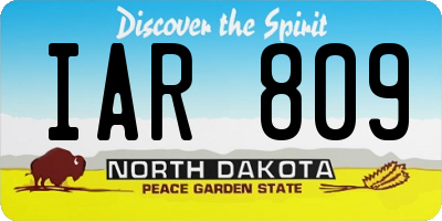 ND license plate IAR809