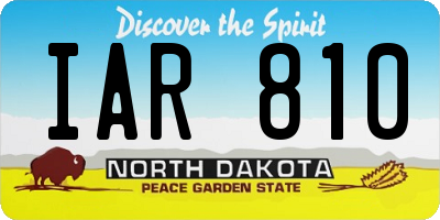 ND license plate IAR810