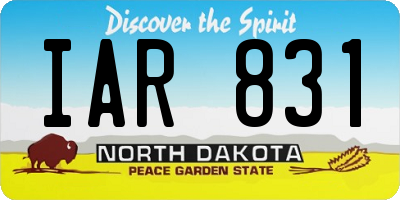 ND license plate IAR831
