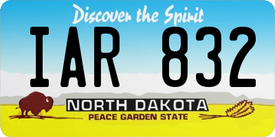 ND license plate IAR832