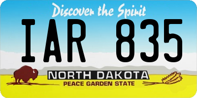 ND license plate IAR835