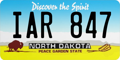 ND license plate IAR847