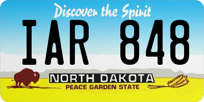 ND license plate IAR848