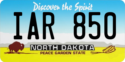 ND license plate IAR850