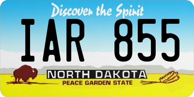 ND license plate IAR855