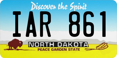 ND license plate IAR861