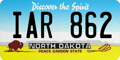 ND license plate IAR862