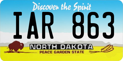 ND license plate IAR863