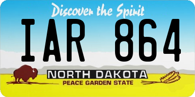 ND license plate IAR864