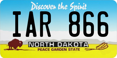 ND license plate IAR866