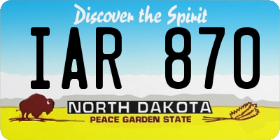 ND license plate IAR870