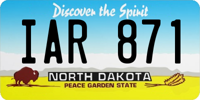 ND license plate IAR871