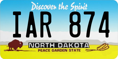 ND license plate IAR874