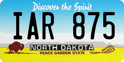 ND license plate IAR875