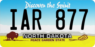 ND license plate IAR877