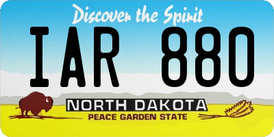 ND license plate IAR880