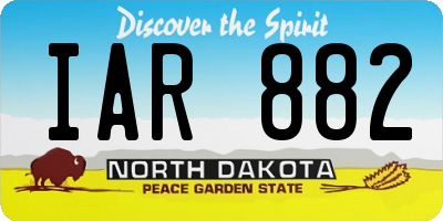 ND license plate IAR882