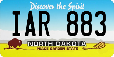 ND license plate IAR883