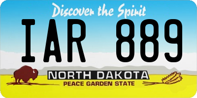 ND license plate IAR889