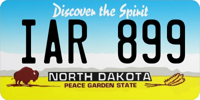 ND license plate IAR899