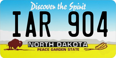 ND license plate IAR904