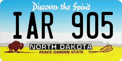 ND license plate IAR905