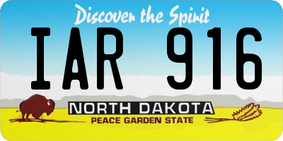 ND license plate IAR916