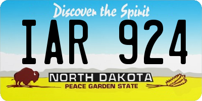 ND license plate IAR924