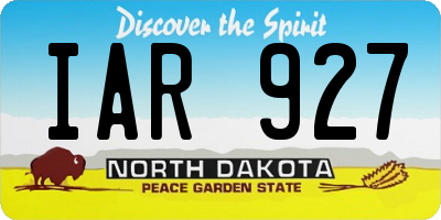 ND license plate IAR927
