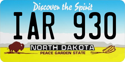ND license plate IAR930