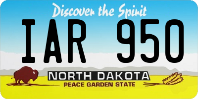 ND license plate IAR950