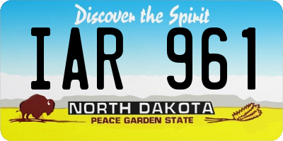 ND license plate IAR961