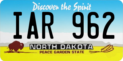 ND license plate IAR962