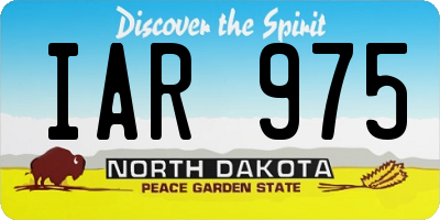 ND license plate IAR975