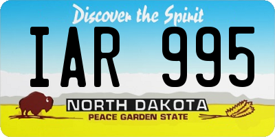 ND license plate IAR995