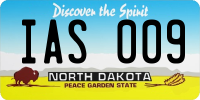 ND license plate IAS009