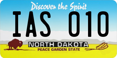 ND license plate IAS010