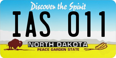 ND license plate IAS011
