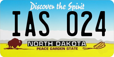 ND license plate IAS024