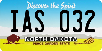 ND license plate IAS032