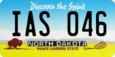 ND license plate IAS046