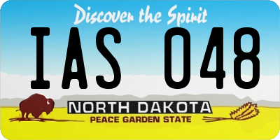 ND license plate IAS048