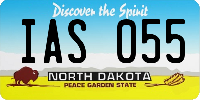 ND license plate IAS055